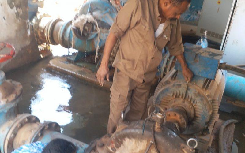 عودة  الخدمة  بمحطة مياه بحري