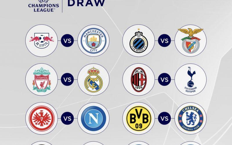 مواجهات نارية ضمن قرعة ثمن نهائي دوري أبطال أوروبا