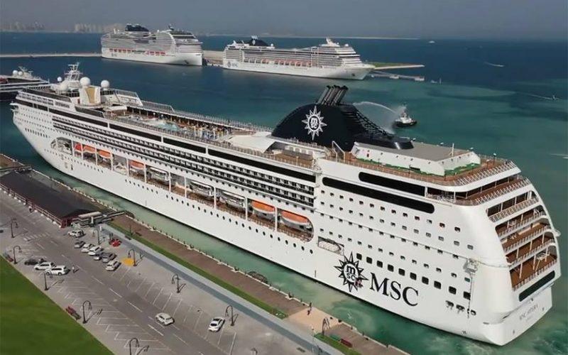بسعة( 10)  آلاف سرير ثالث فنادق “إم إس سي كروزس” العائمة يرسو بميناء الدوحة