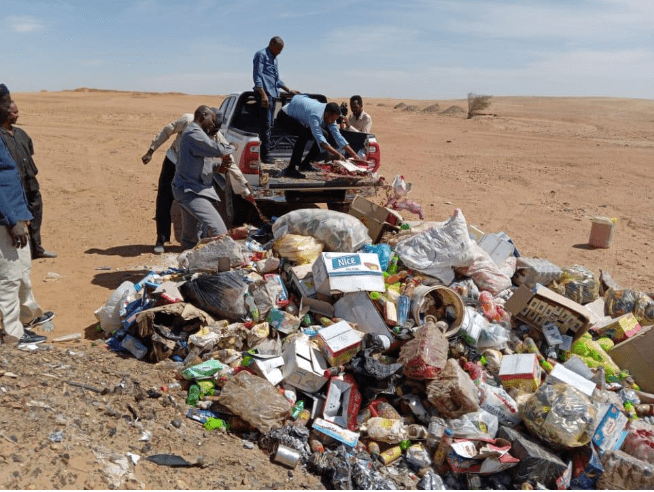 إبادة (15) طناً من المواد الغذائية بدنقلا.
