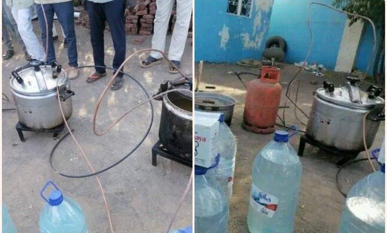 ضبط خمور بلدية داخل ركشة بجبل أولياء 