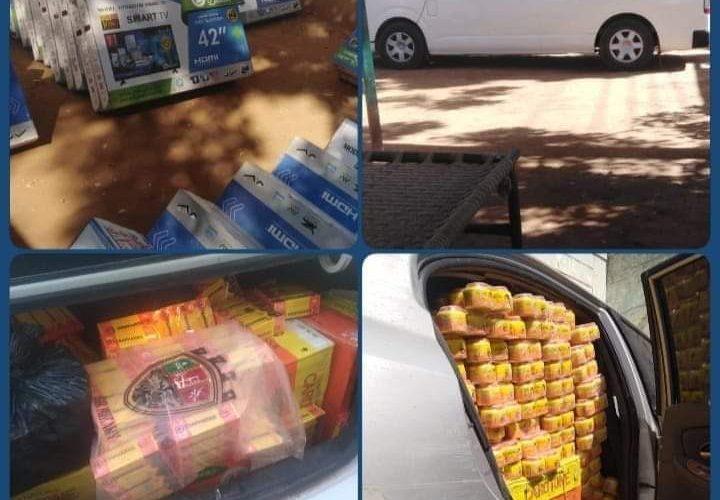 إحباط تهريب:  مستحضرات تجميل  وشاشات  تلفزيونية بالجزيرة