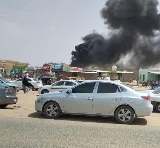 حريق بحظيرة اشكيت الجمركية وخسائر كبيرة