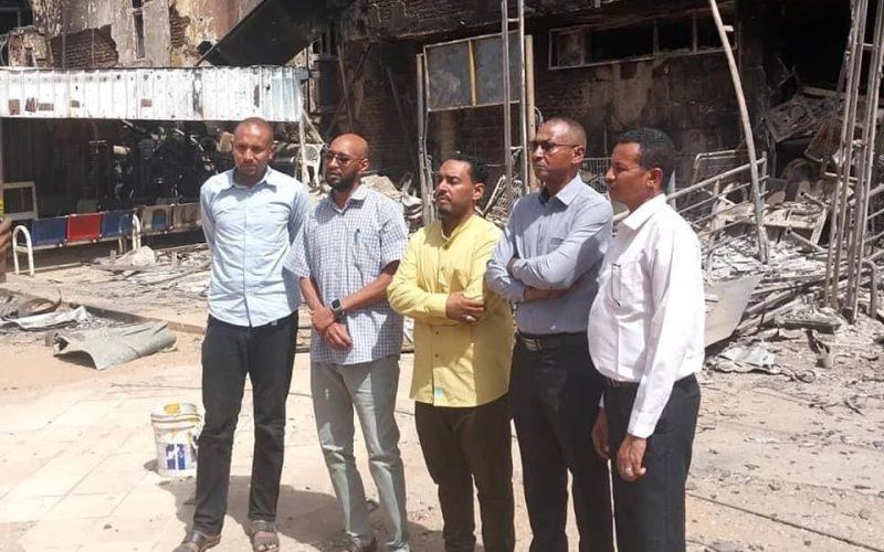 الطوارئ الصحية بالخرطوم تقف على حجم الدمار بمباني القطاع بامدرمان