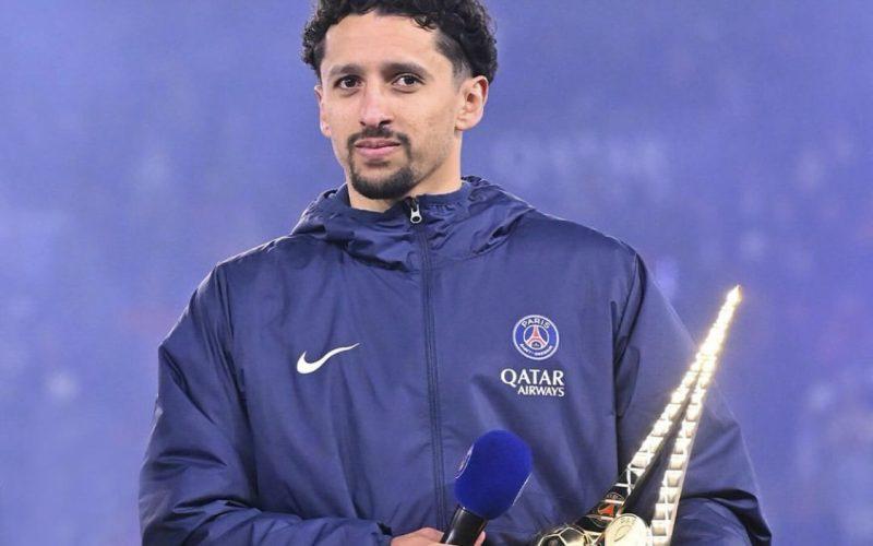 ماركينيوس يحتفل برقمه التاريخي مع باريس سان جيرمان