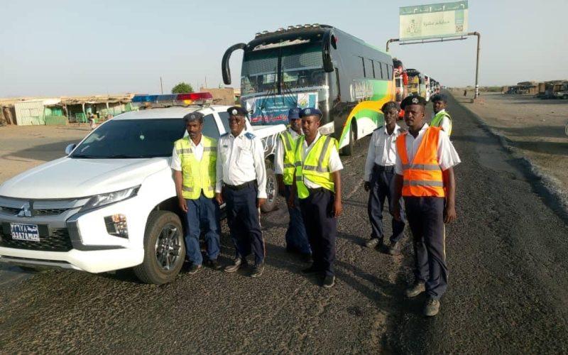 المرور تفوج المركبات السفرية لحجاج بيت الله الحرام القادمة من الولايات البلاد للبحر الأحمر