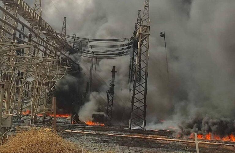 حريق هائل في محطة بحري الحرارية