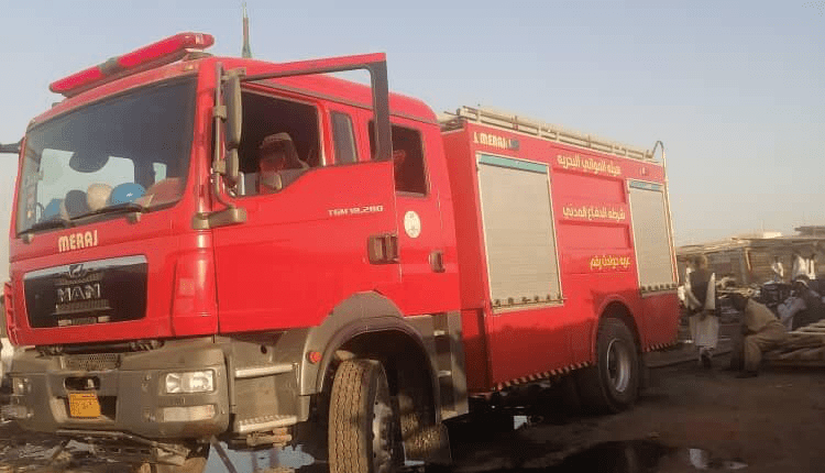 اندلاع حريق في بورتسودان