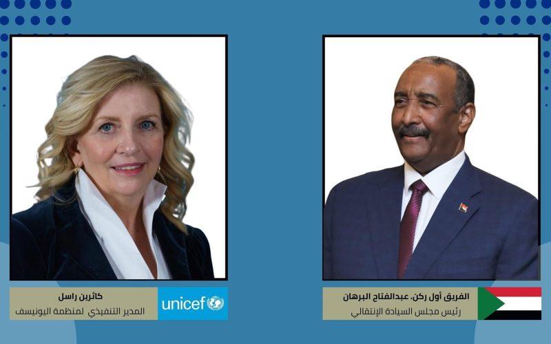 رسالة شكر وتقدير من اليونيسف للبرهان