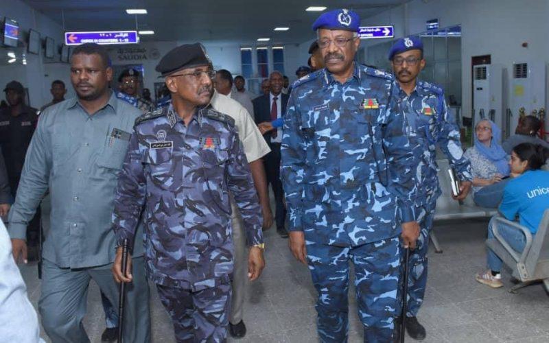 مدير الشرطة يقف على المنشأءات الشرطة الجديدة بمطار بورتسودان