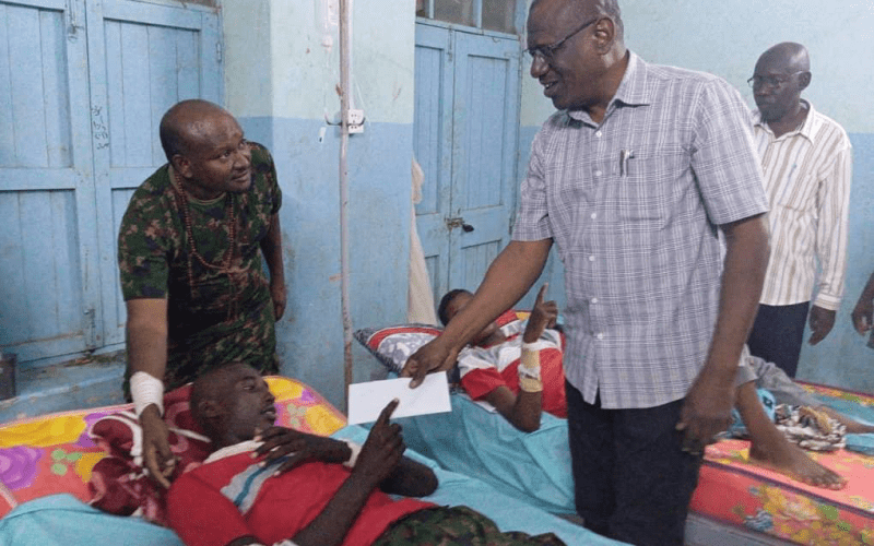 قائد قوات المهام الخاصة بالنيل الأبيض يتعهد بعناية خاصة للجرحى والمصابين معركة الكرامة