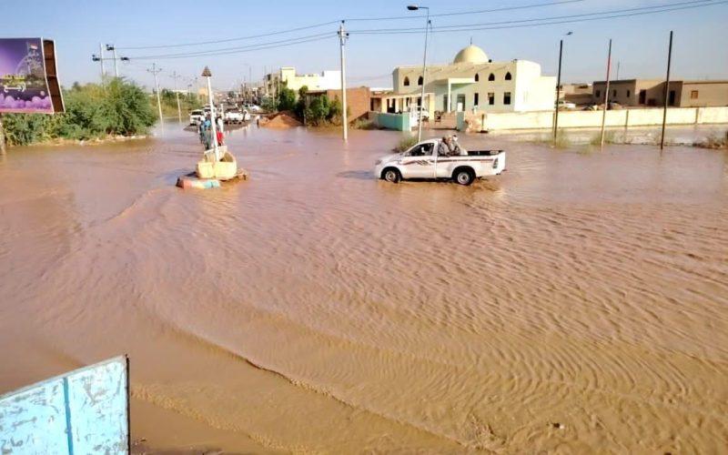 سيول جارفة بمروي تحدث أضرار وخسائر 