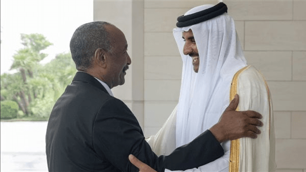 البرهان يهاتف الشيخ تميم بن حمد