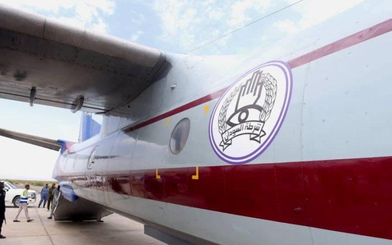 الشرطة تضع حجر الأساس لقاعدة طيران بمطار بورتسودان وتدشن العمل بطائرة الشرطة الجديدة انتونوف 32 B