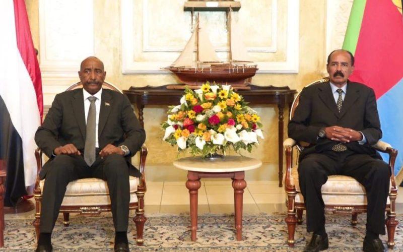 قمة رئاسية بين البرهان وأفورقي في العاصمة أسمرا