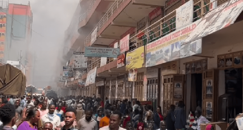 حـــِريـق يلتهم محال تجارية سودانية بوسط العاصمة الأوغندية وسقوط ضحايا