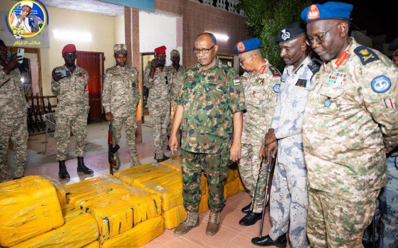 والي البحر الأحمر يثمن دور القوات النظامية في أكبر ضبطية مخدرات تقدر ب2 طناً