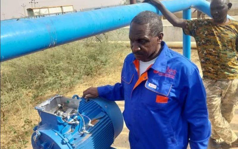 مدير عام المياه بشمال كردفان يقف على حجم الخراب والدمار بمحطة مياه بنو جنوب الأبيض