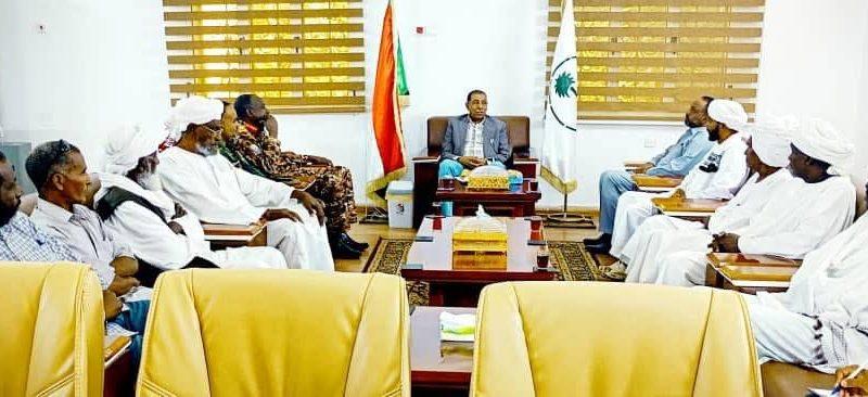 والي الشمالية يبحث مع وفد المقاومة الشعبية بمنطقة أكد القضايا الأمنية بالمنطقة