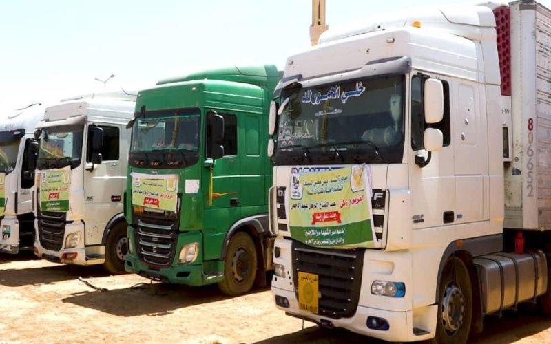 قافلة مبادرة رئيس مجلس السيادة تصل الخرطوم وبداية توزيعها للمتضررين من الحرب