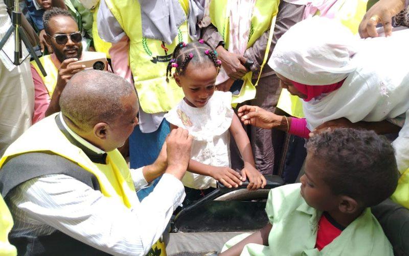 الغرفة الاتحادية لحملة الحصبة والحصبة الالمانية بالجزيرة تعلن انطلاقة الحملة بمحليتي ام القرى وجنوب الجزيرة.