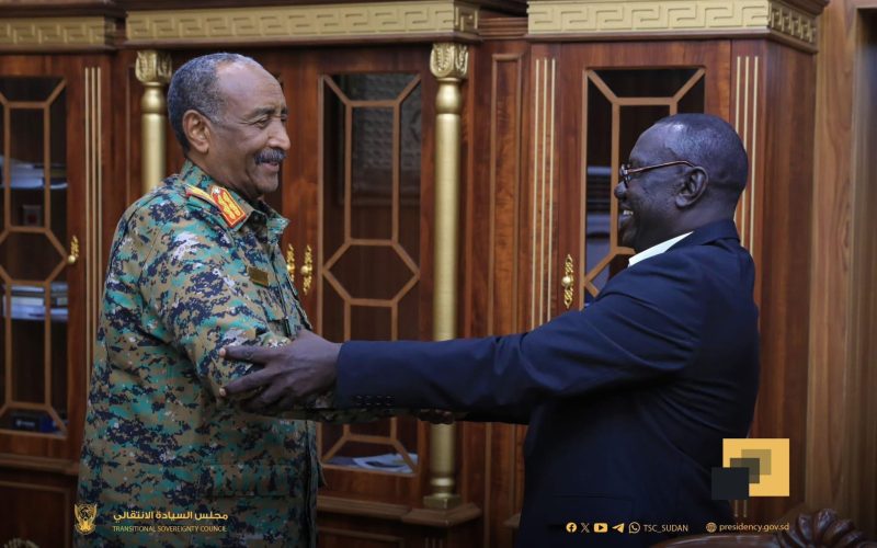 رئيس مجلس السيادة الانتقالي يلتقي والي النيل الأبيض