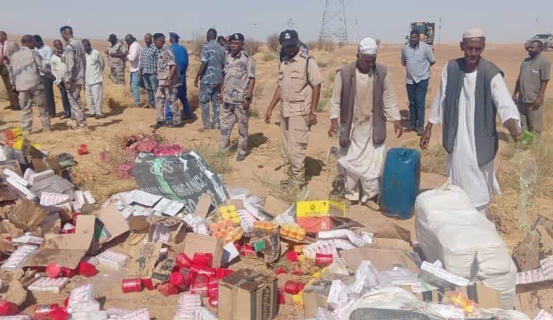 إبادة (120) طن من السلع والبضائع منتهية الصلاحية والمهرّبة بالولاية الشمالية