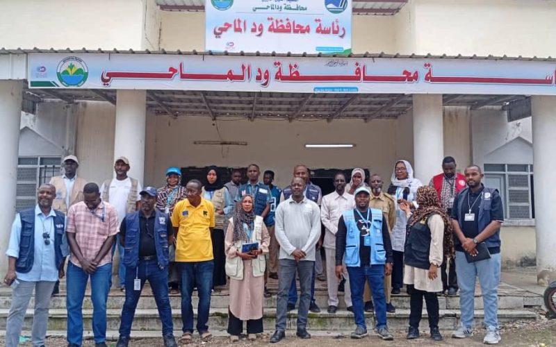 محافظ ود الماحي بالنيل الازرق يستقبل وفد وكالات الامم المتحدة والمنظمات لتقييم اوضاع المتأثرين بالسيول والأمطار