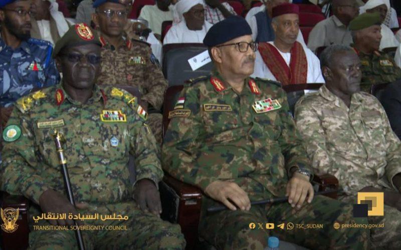 عضو مجلس السيادة الفريق مهندس إبراهيم جابر يخاطب الاحتفال بمئوية القوات المسلحة