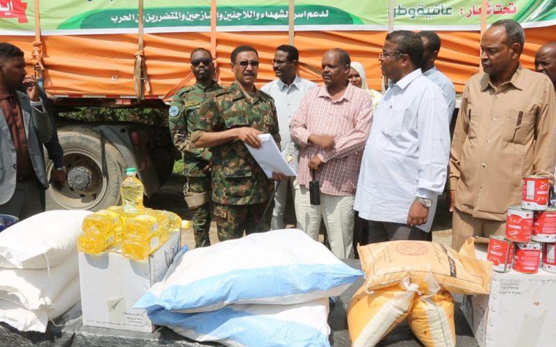 والي كسلا يتسلم قافلة مبادرة رئيس المجلس السيادي لدعم أسر الشهداء واللاجئين