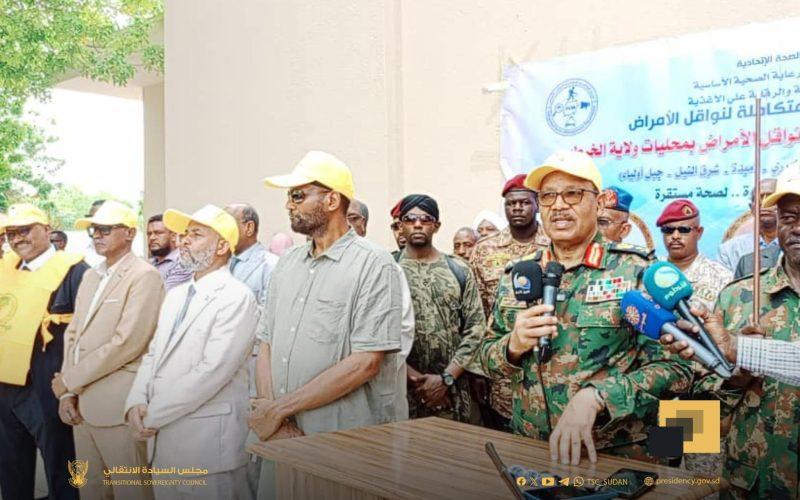 عضو مجلس السيادة الفريق إبراهيم جابر يدشن الحملة الكبرى لمكافحة نواقل الأمراض بولاية الخرطوم