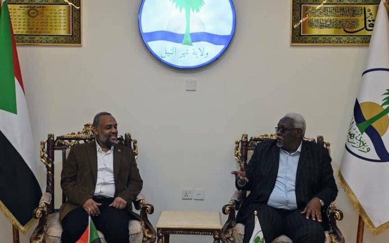 وزير الصحة الإتحادي يلتقي والي ولاية نهرالنيل