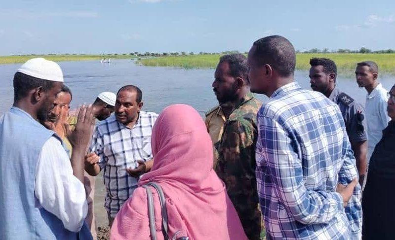 الوقوف على الوضع الصحي للقري المتأثرة بفيصان نهر الدندر بولاية سنار