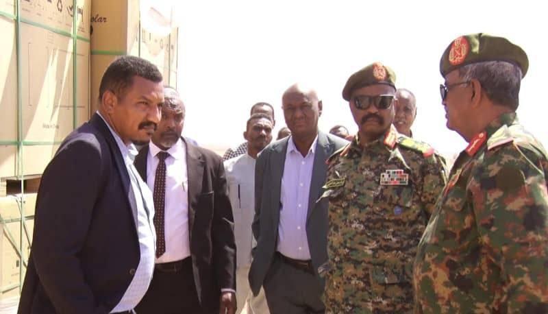 تدشين استلام الدفعة الأولى من معدات مشروع محطة الطاقة الشمسية بدنقلا