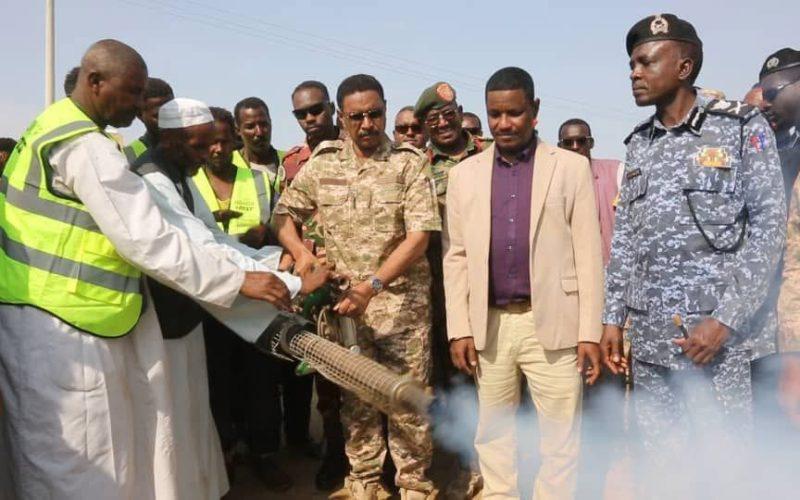 والي كسلا يدشن الحملة القومية لإصحاح البيئة ومكافحة نواقل الأمراض