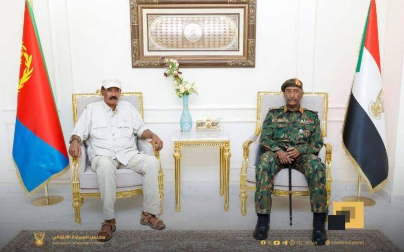 رئيس مجلس السيادة يستقبل الرئيس الإريتري أسياس أفورقي