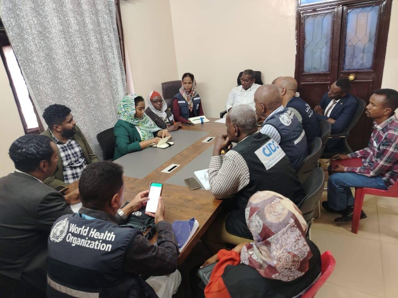 زيارة فريق مشترك من وزارة الصحة الاتحادية ومنظمة الصحة العالمية لولاية النيل الأبيض