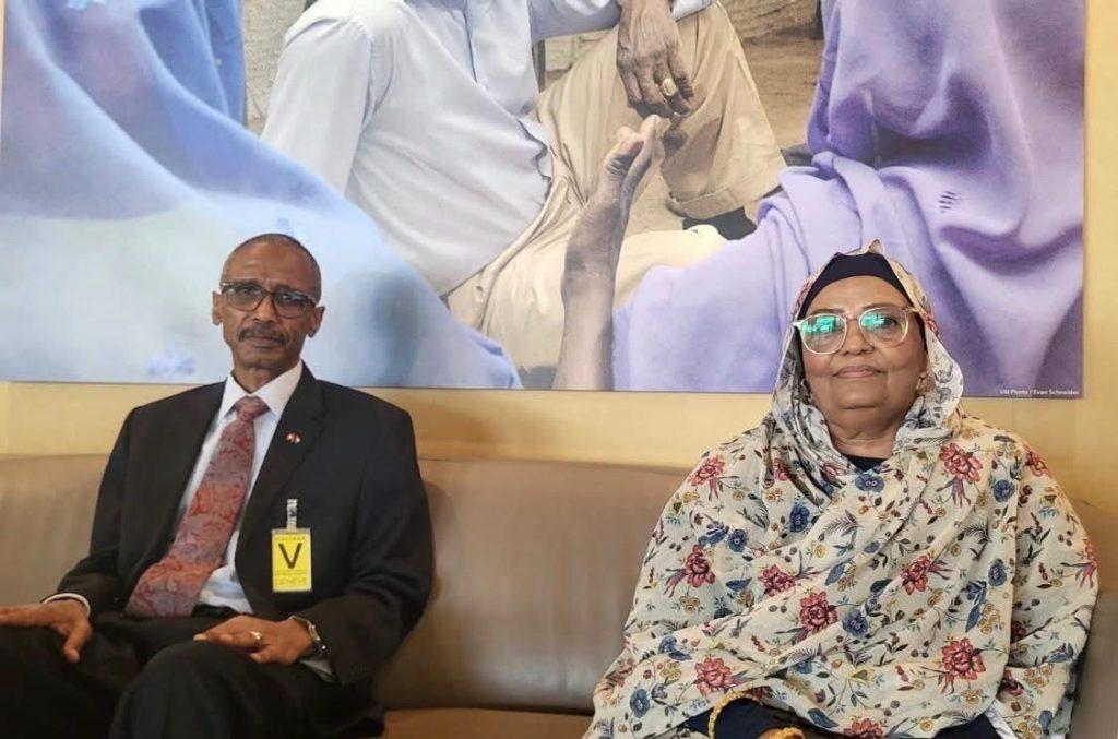 النائب العام تصل إلى جنيف على رأس وفد السودان لدورة مجلس حقوق الإنسان