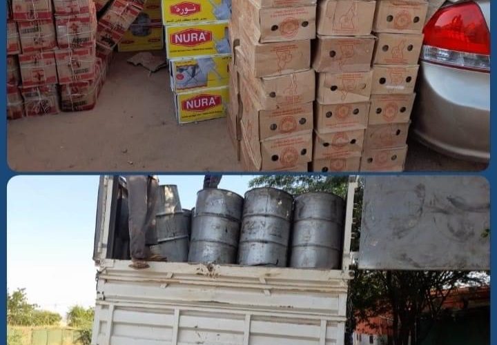 مكافحة التهريب شمال دارفور تضبط بضائعَ و مواداً تموينيّة وكريمات مهرّبة