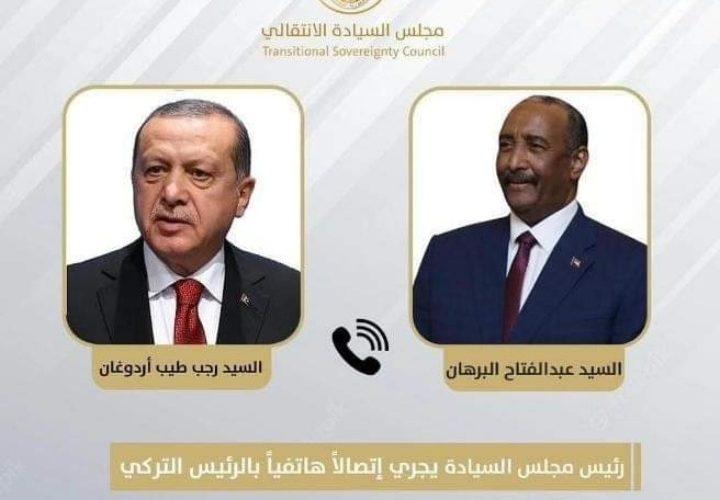 البرهان يهاتف  اردوغان